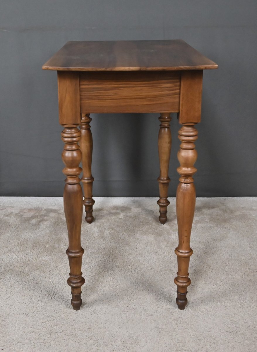 Petite Table Bureau en Noyer, style Louis-Philippe – XIXe-photo-8