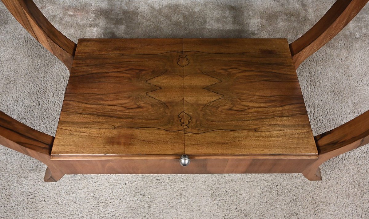Art Deco-style Walnut Veneer Console Table – 20th Century-photo-1
