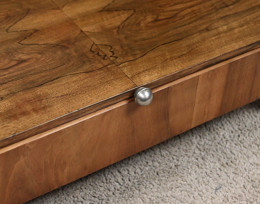 Art Deco-style Walnut Veneer Console Table – 20th Century-photo-2