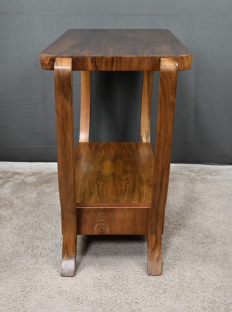 Art Deco-style Walnut Veneer Console Table – 20th Century-photo-8