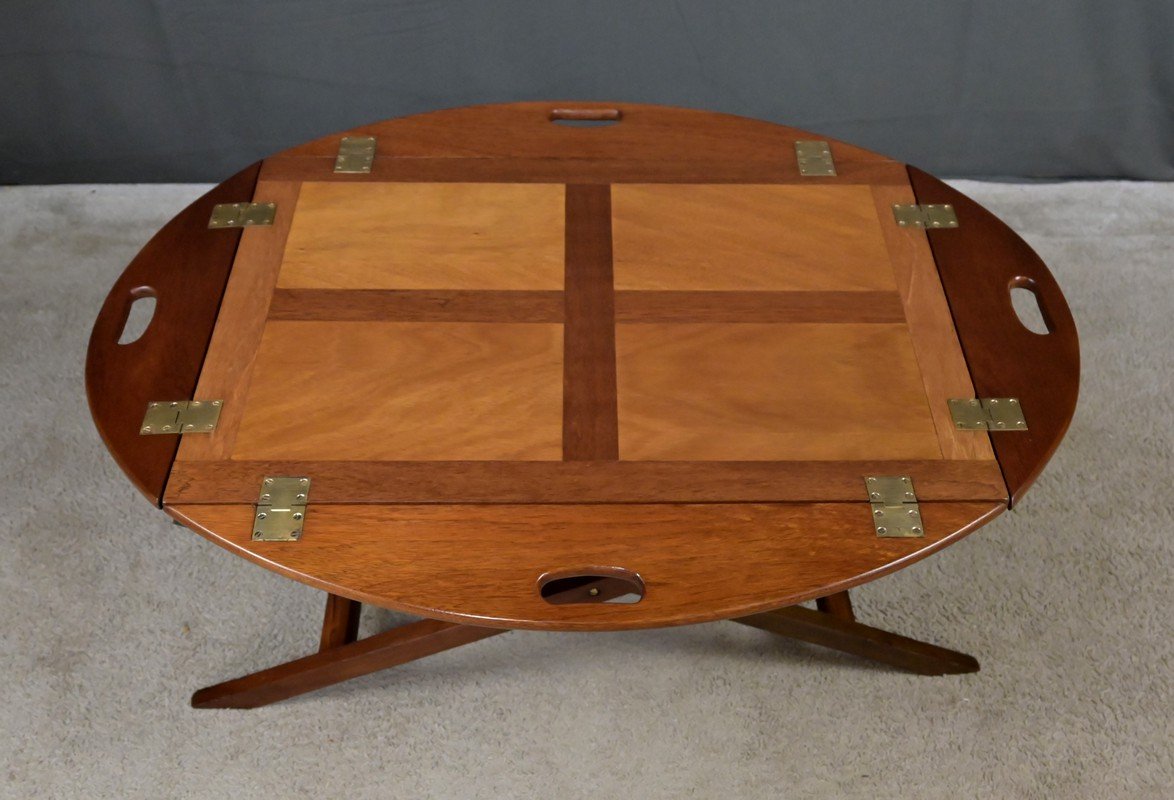 Table de Majordome Pliante en Acajou – 1940-photo-1