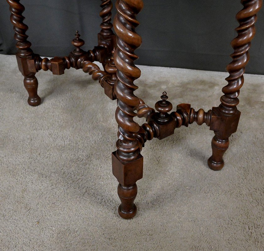 Small Walnut Desk, Henri II Style – Late 19th Century-photo-1