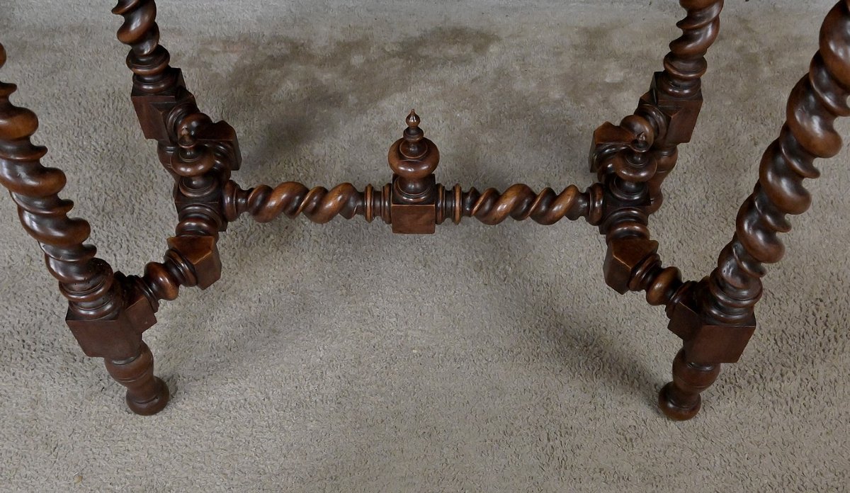 Small Walnut Desk, Henri II Style – Late 19th Century-photo-2