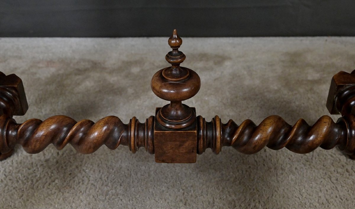 Small Walnut Desk, Henri II Style – Late 19th Century-photo-3