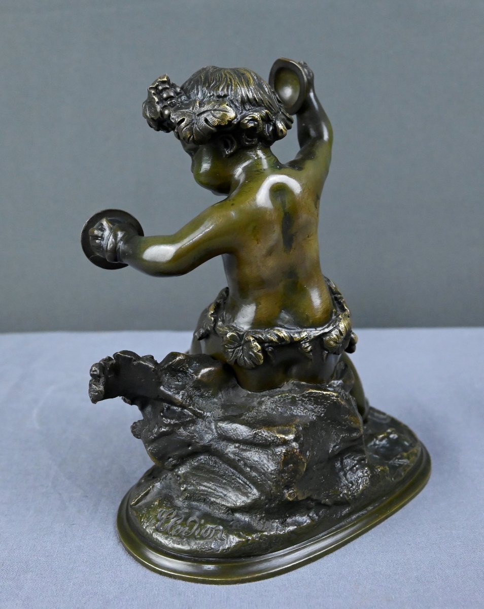 Bronze “bacchus With Cymbals,” After Clodion – Second Half Of The 19th Century-photo-3