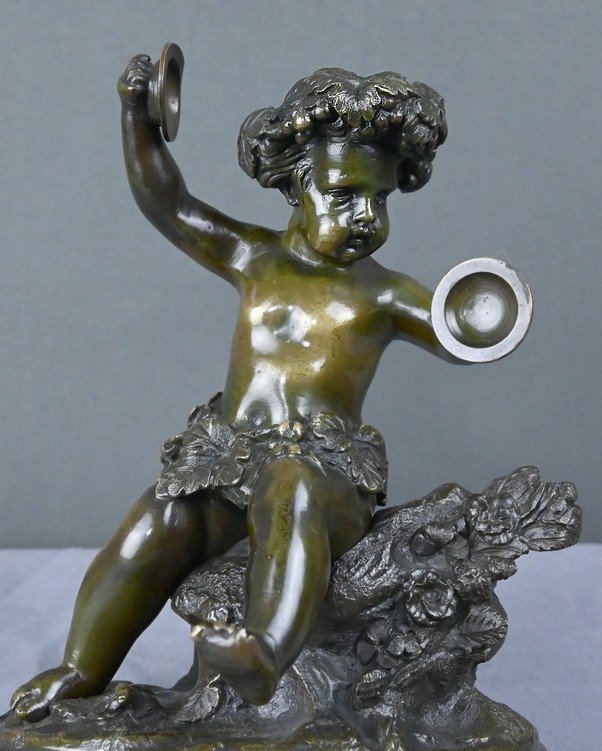 Bronze “bacchus With Cymbals,” After Clodion – Second Half Of The 19th Century-photo-5