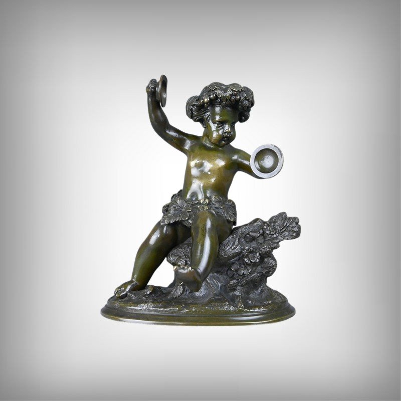 Bronze “bacchus With Cymbals,” After Clodion – Second Half Of The 19th Century