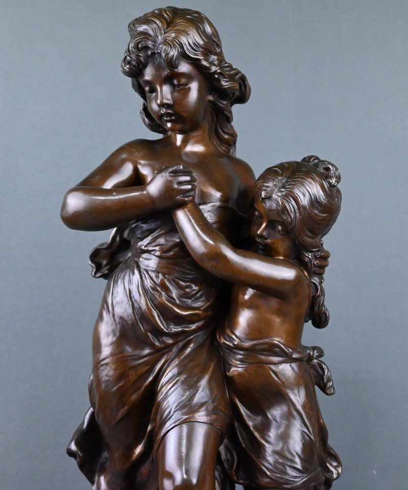 Important Bronze « Surprise », signé Hippolyte Moreau – 2ème partie XIXe-photo-3