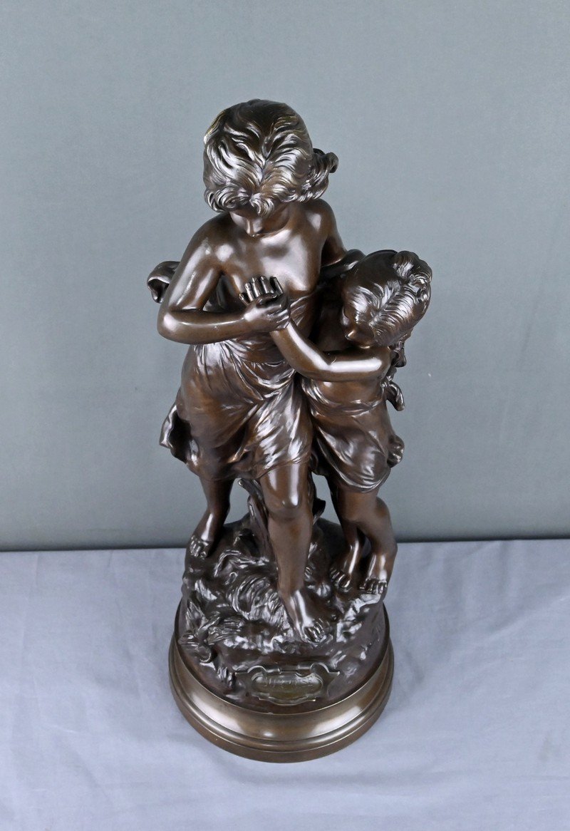 Important Bronze « Surprise », signé Hippolyte Moreau – 2ème partie XIXe-photo-7