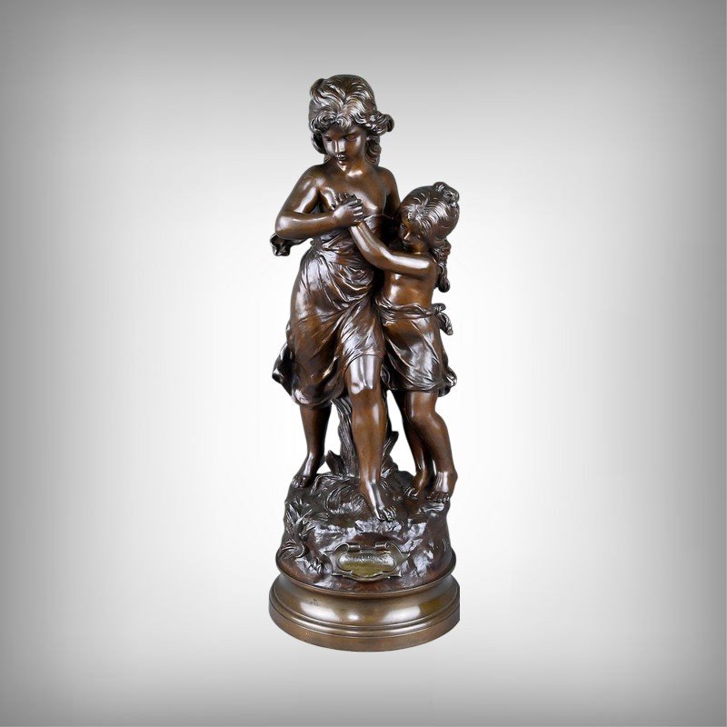 Important Bronze « Surprise », signé Hippolyte Moreau – 2ème partie XIXe
