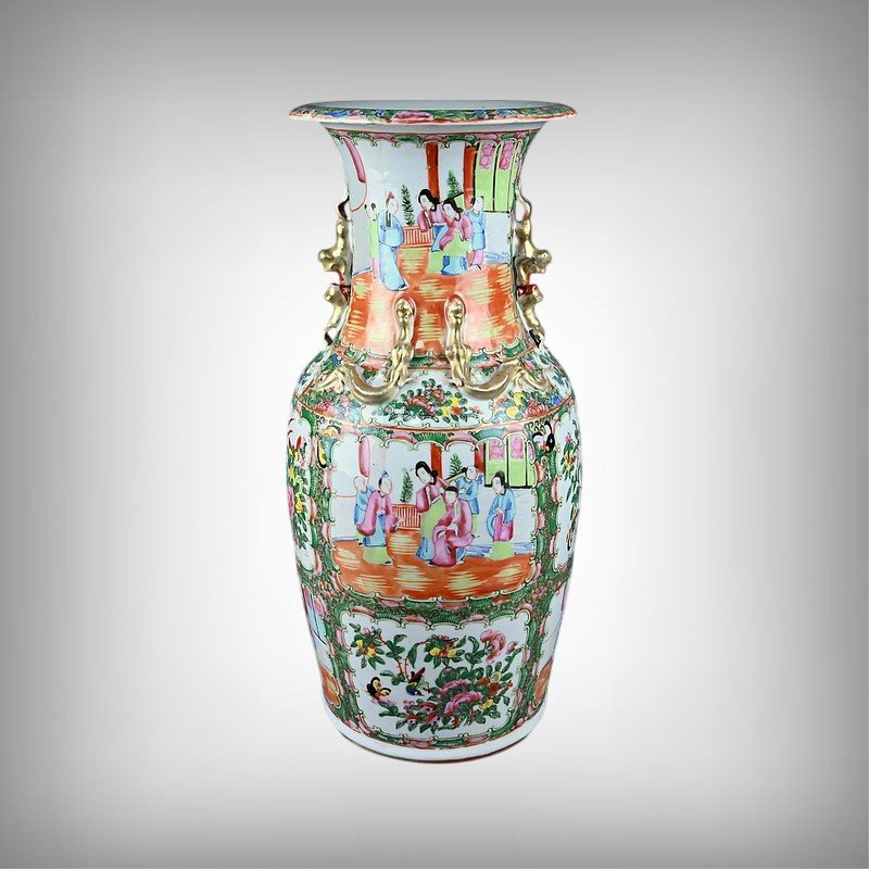 Important Vase en Porcelaine de Canton, Chine – Fin XIXe-photo-2