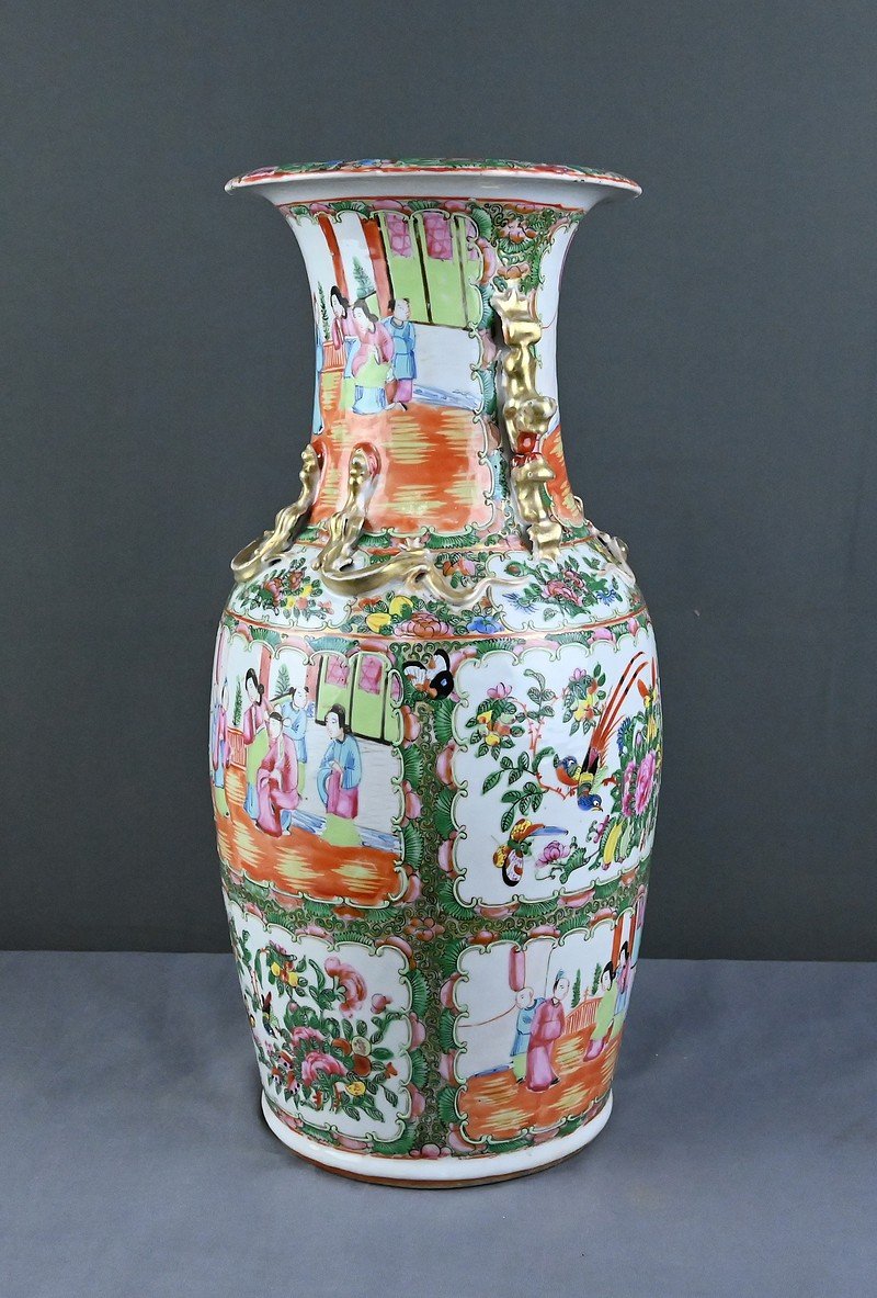 Important Vase en Porcelaine de Canton, Chine – Fin XIXe-photo-2
