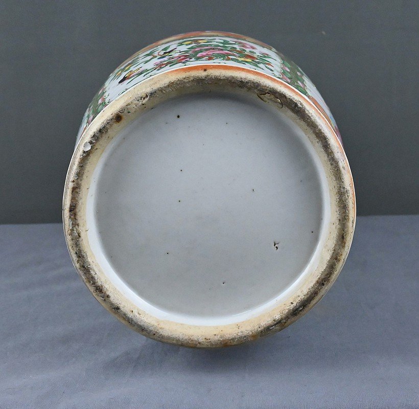 Important Vase en Porcelaine de Canton, Chine – Fin XIXe-photo-3