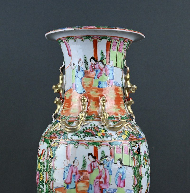 Important Vase en Porcelaine de Canton, Chine – Fin XIXe-photo-5