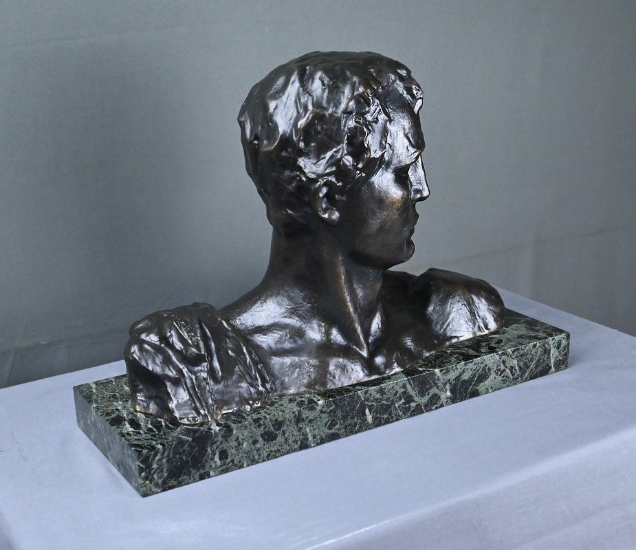 Important Bronze « Buste d’Homme » signé Victor Demanet – 1re partie XXe-photo-3