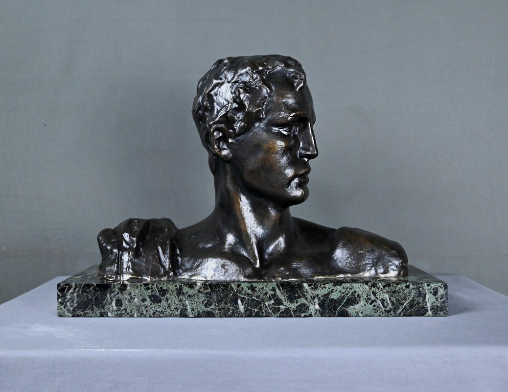 Important Bronze « Buste d’Homme » signé Victor Demanet – 1re partie XXe-photo-4