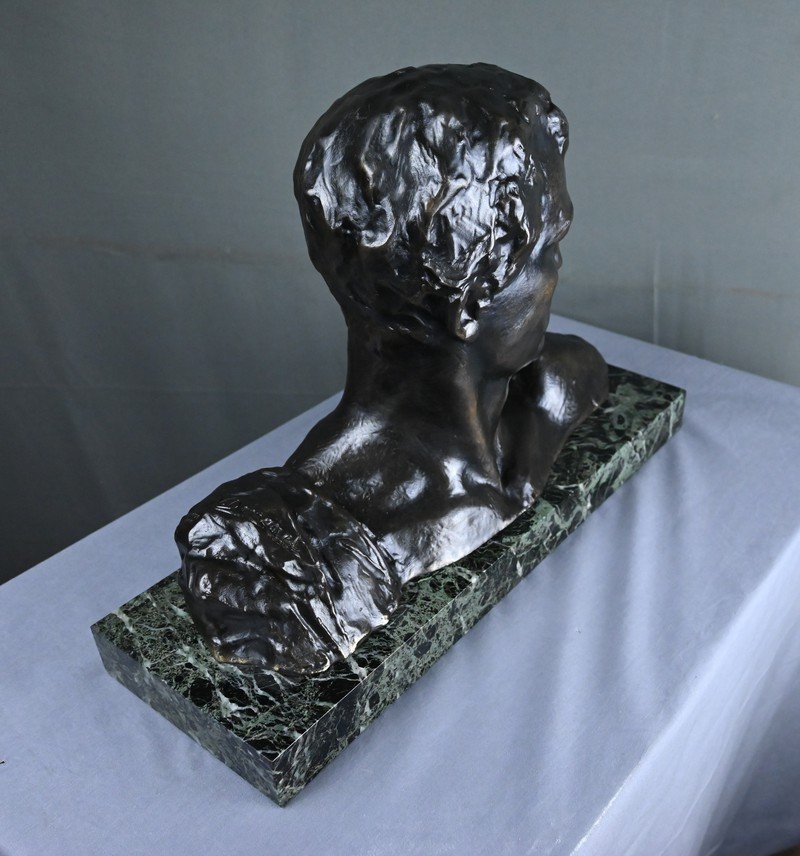 Important Bronze « Buste d’Homme » signé Victor Demanet – 1re partie XXe-photo-1