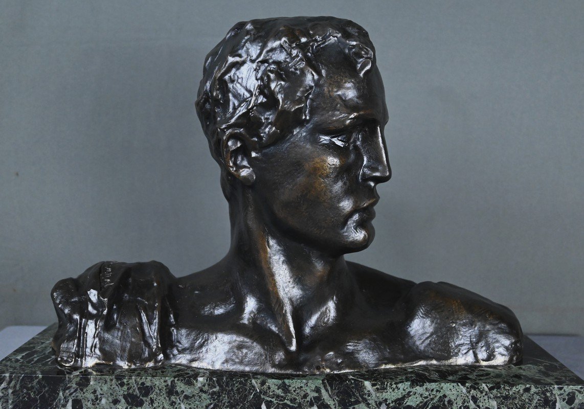 Important Bronze « Buste d’Homme » signé Victor Demanet – 1re partie XXe-photo-2