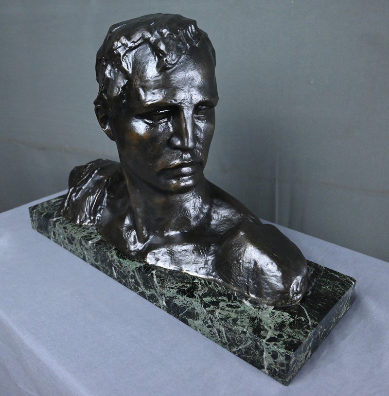 Important Bronze « Buste d’Homme » signé Victor Demanet – 1re partie XXe-photo-3