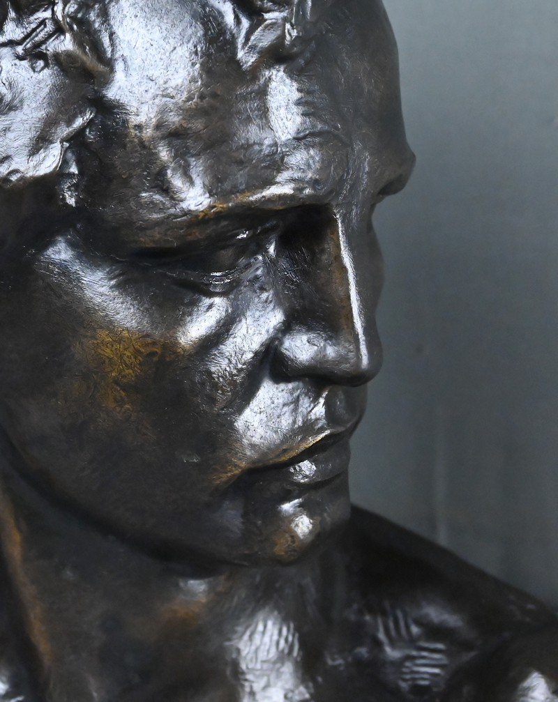Important Bronze « Buste d’Homme » signé Victor Demanet – 1re partie XXe-photo-6