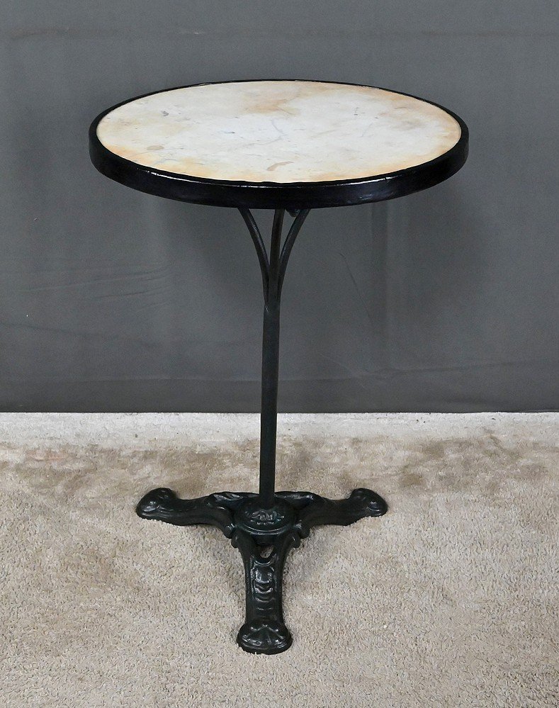Table de Bistrot en Marbre – 1900-photo-3