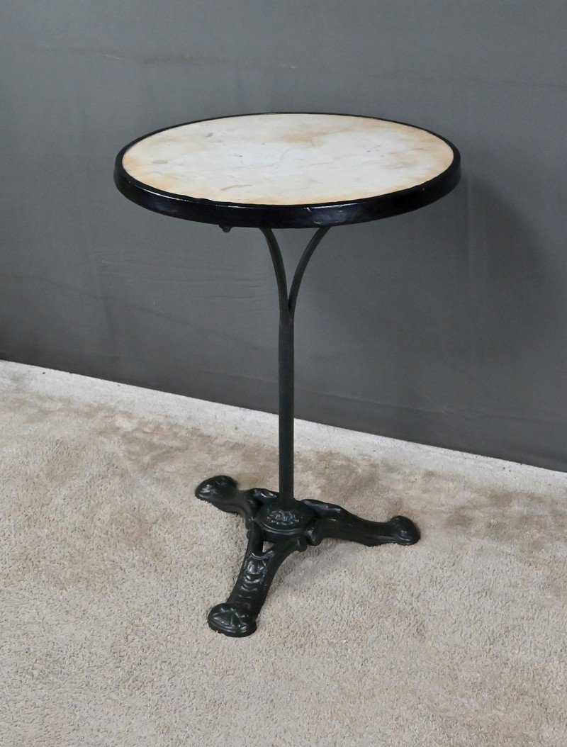 Table de Bistrot en Marbre – 1900-photo-4
