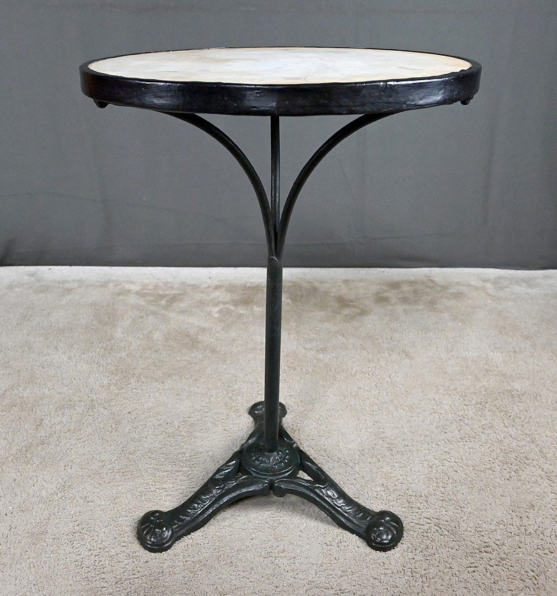 Table de Bistrot en Marbre – 1900-photo-5