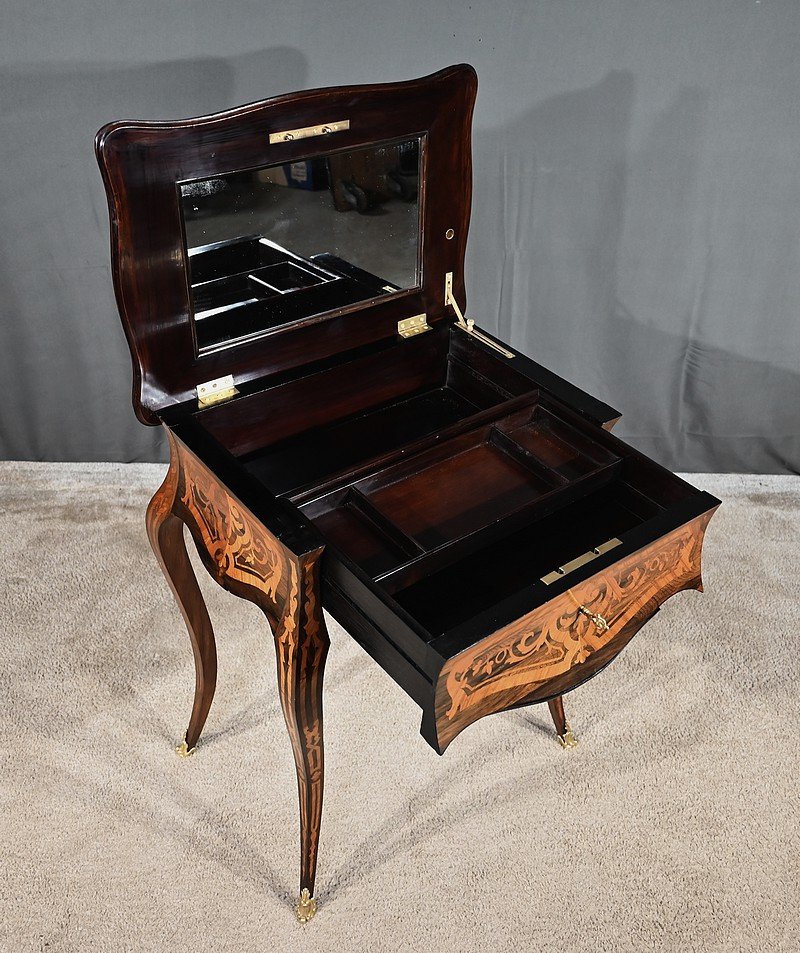 Rosewood And Palisander Piece, Louis XV Style, Napoleon III Period—mid-19th Century-photo-3