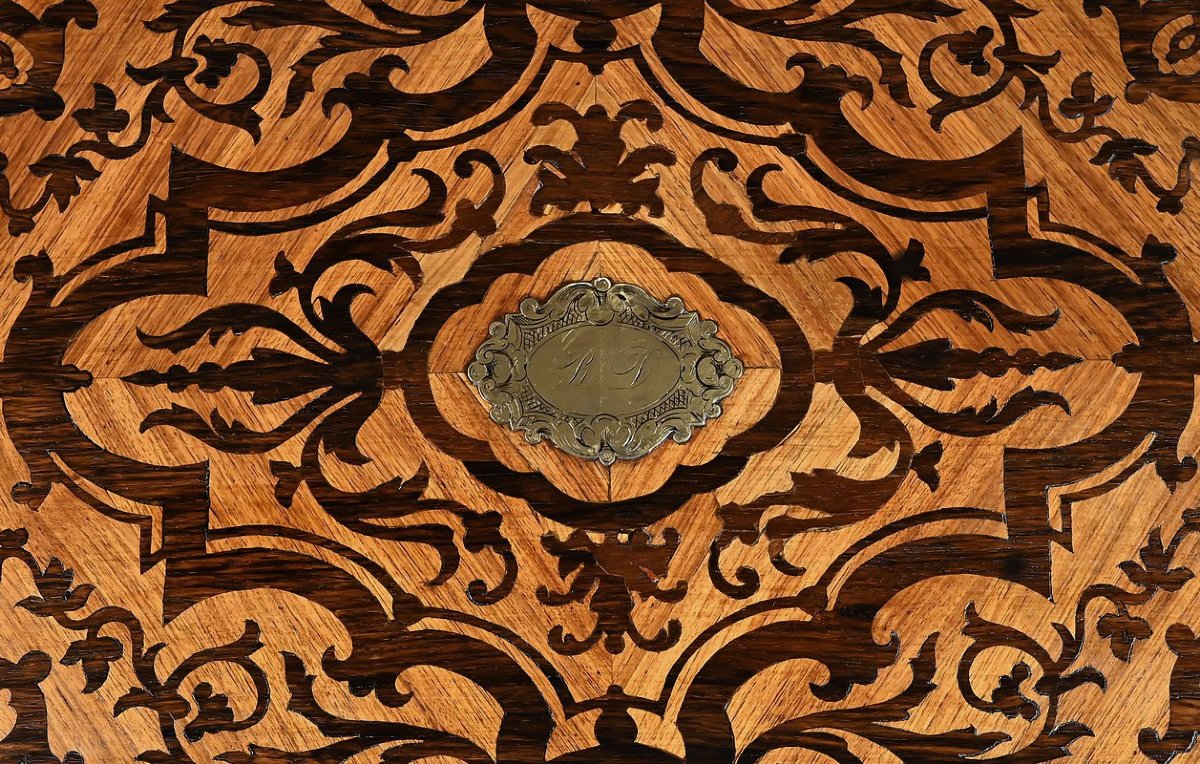 Rosewood And Palisander Piece, Louis XV Style, Napoleon III Period—mid-19th Century-photo-3