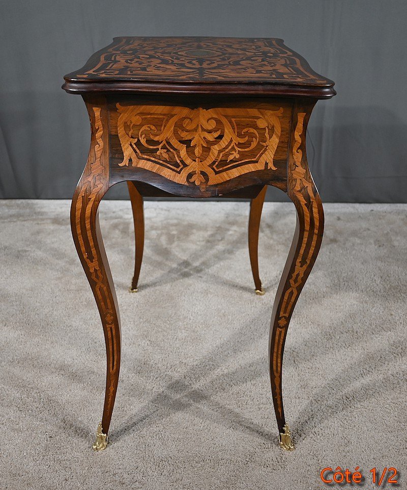 Rosewood And Palisander Piece, Louis XV Style, Napoleon III Period—mid-19th Century-photo-4