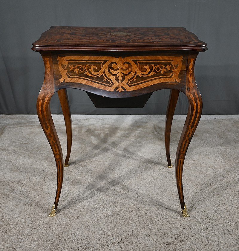 Rosewood And Palisander Piece, Louis XV Style, Napoleon III Period—mid-19th Century-photo-6