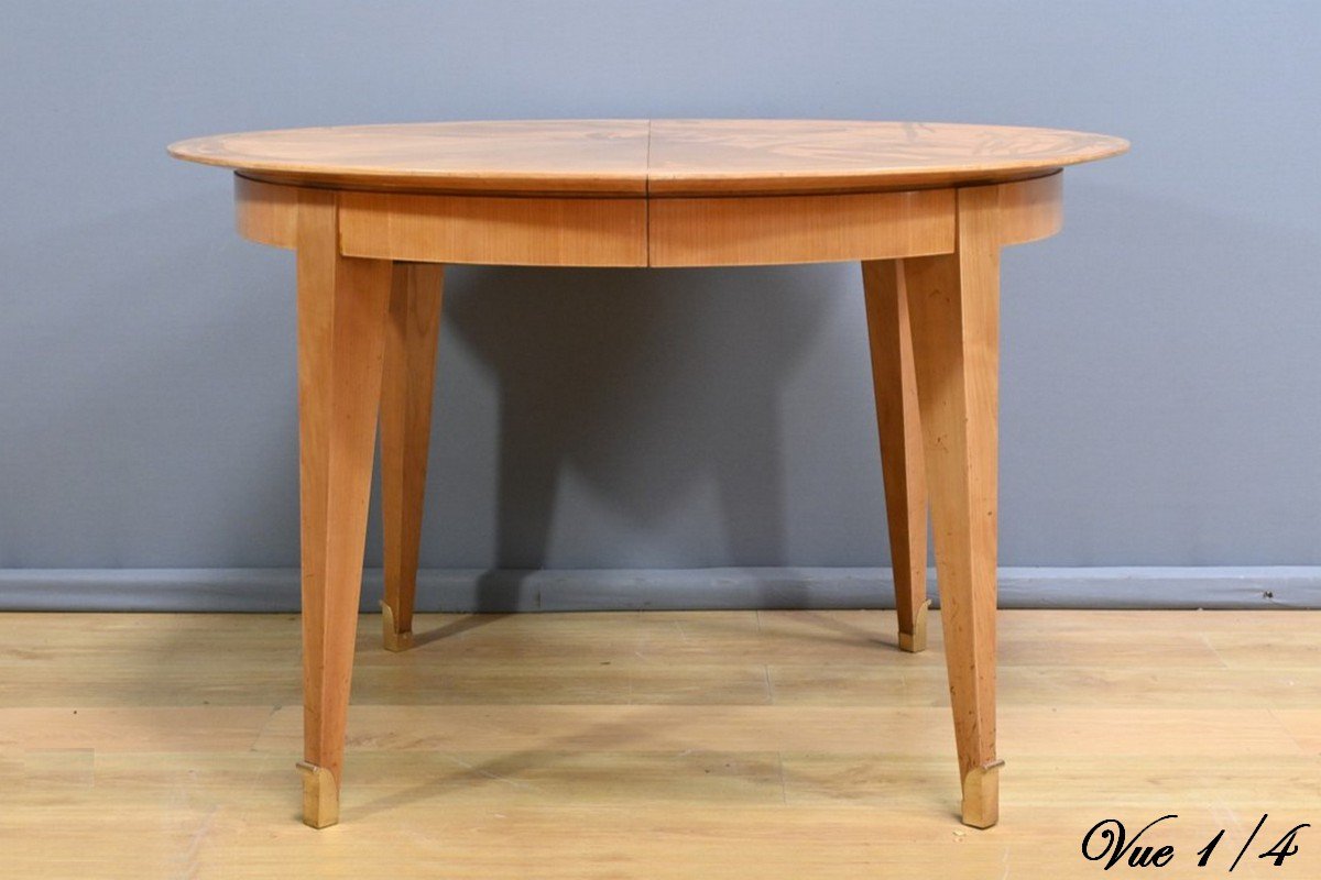 Table 4 à 10 Couverts en Merisier - 1950-photo-2