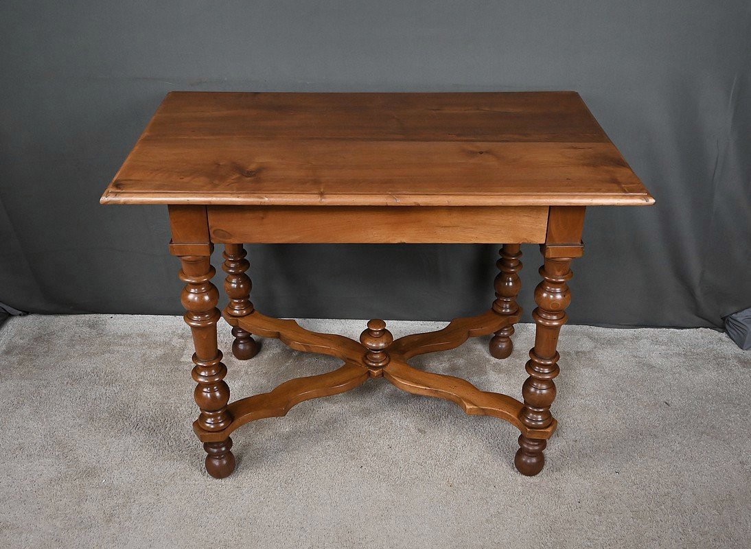 Flat-topped Walnut Desk, Louis Philippe Style – Late 19th Century-photo-3