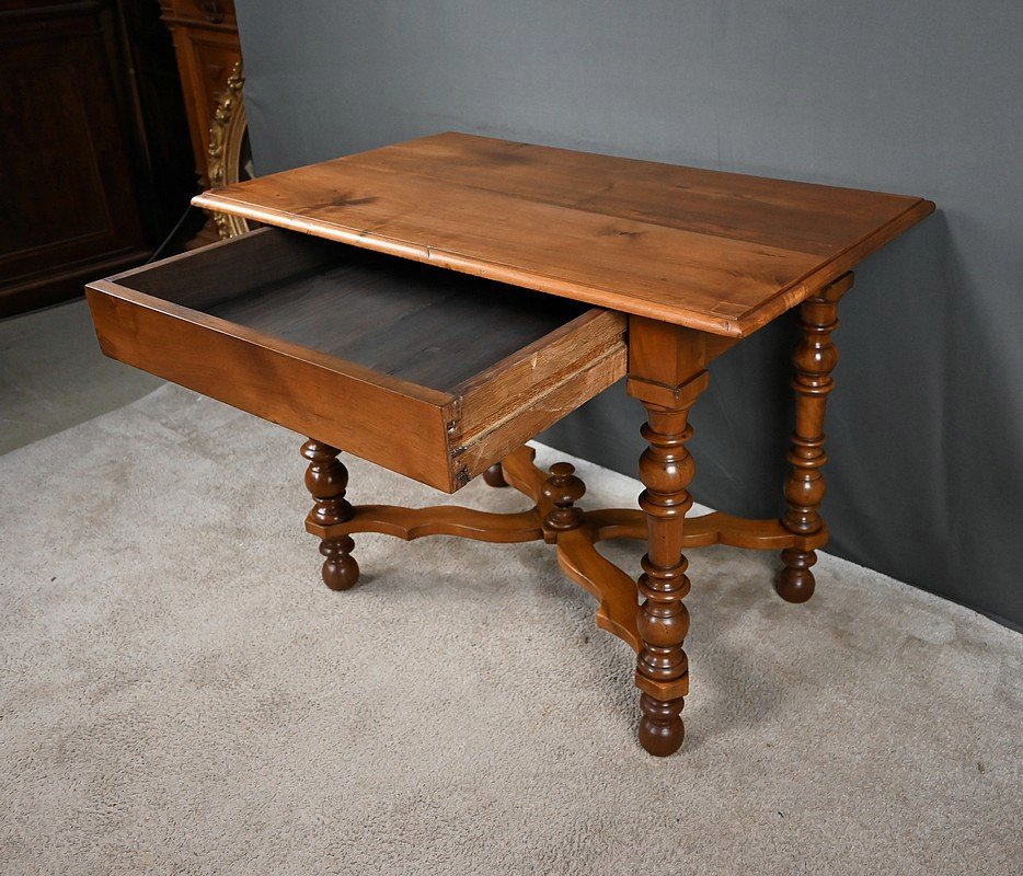 Flat-topped Walnut Desk, Louis Philippe Style – Late 19th Century-photo-1