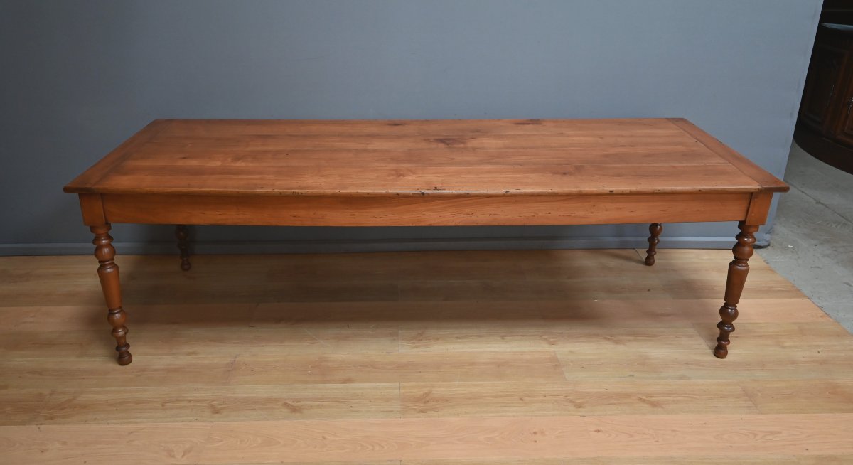 Cherrywood Farm Table, Louis Philippe Style – Mid-19th Century-photo-3