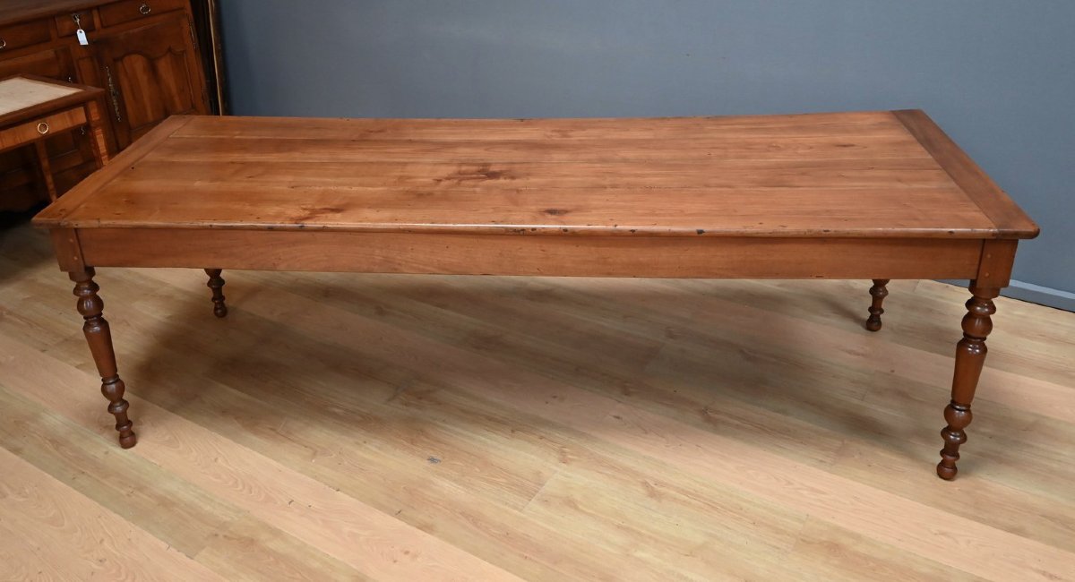 Cherrywood Farm Table, Louis Philippe Style – Mid-19th Century-photo-2