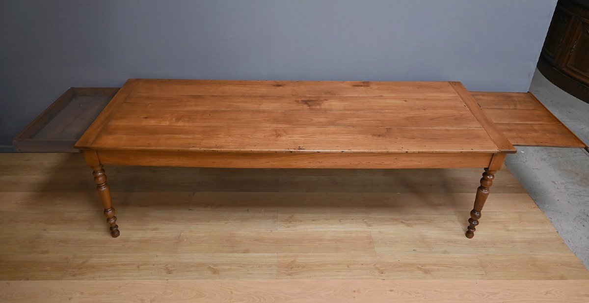 Cherrywood Farm Table, Louis Philippe Style – Mid-19th Century-photo-3