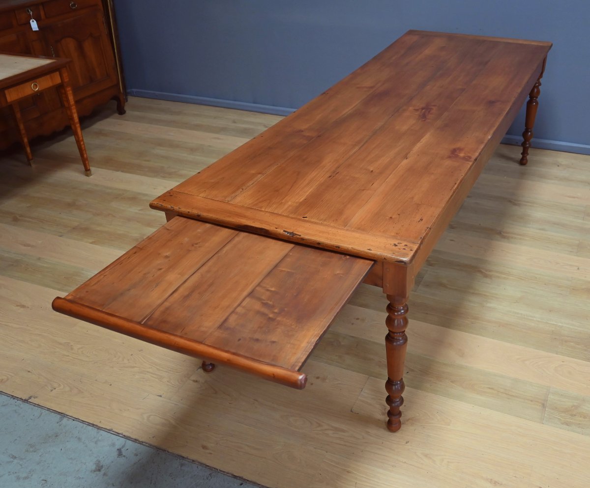 Cherrywood Farm Table, Louis Philippe Style – Mid-19th Century-photo-4
