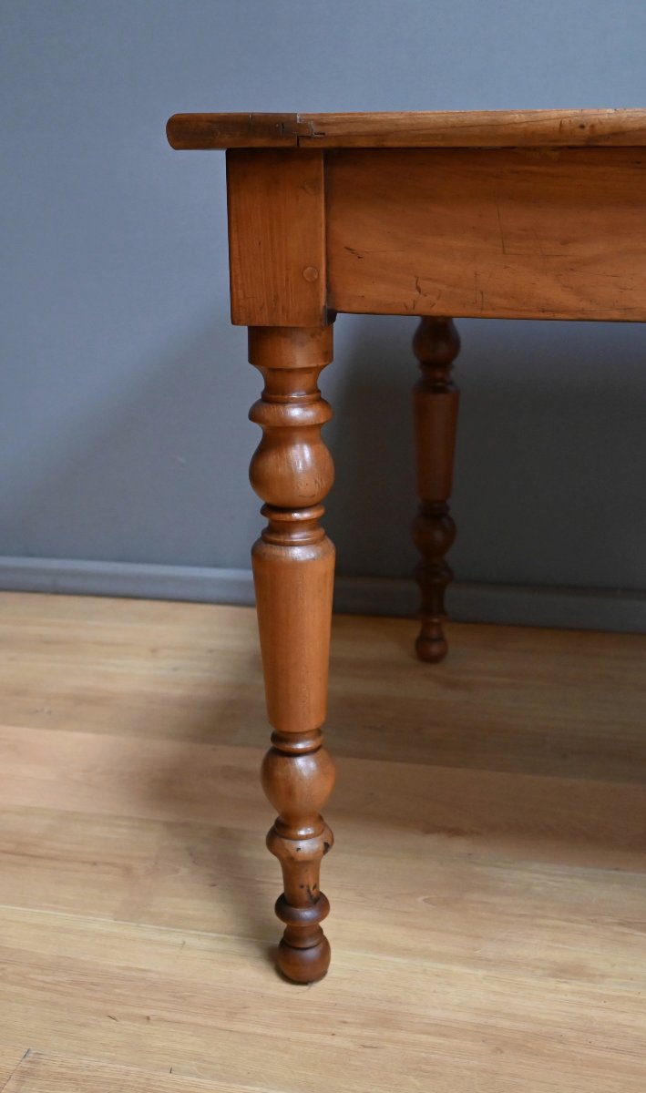 Cherrywood Farm Table, Louis Philippe Style – Mid-19th Century-photo-7