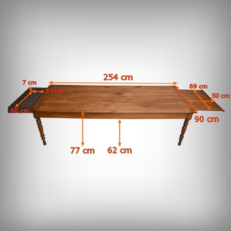 Cherrywood Farm Table, Louis Philippe Style – Mid-19th Century-photo-8