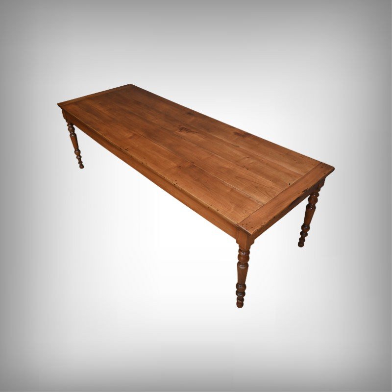 Cherrywood Farm Table, Louis Philippe Style – Mid-19th Century