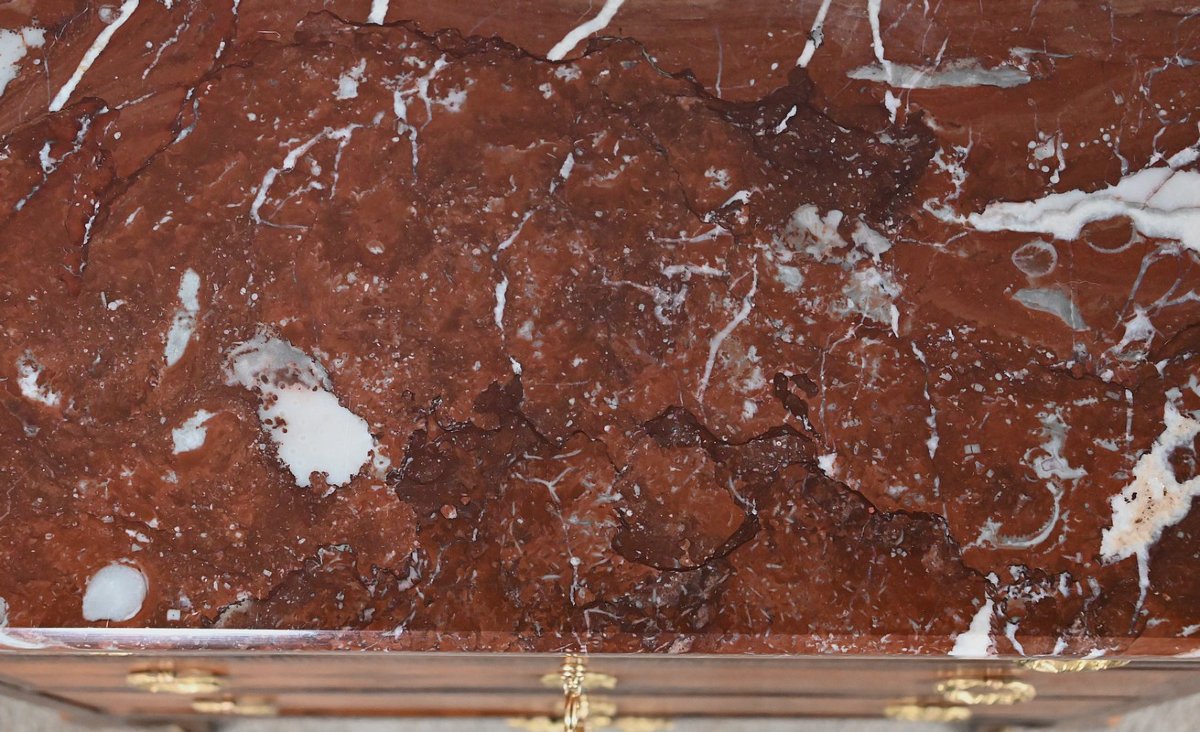 Commode en Marqueterie, Style Transition Louis XV Louis XVI – Milieu XXe-photo-7