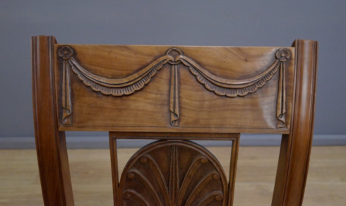 Suite de 12 Chaises Provençales en Merisier – Milieu XXe-photo-4
