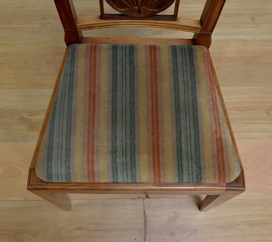 Suite de 12 Chaises Provençales en Merisier – Milieu XXe-photo-5