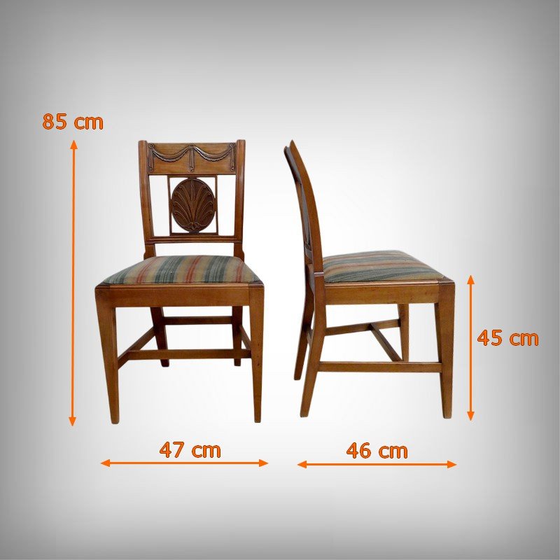 Suite de 12 Chaises Provençales en Merisier – Milieu XXe-photo-8