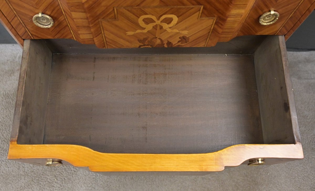 Chest Of Drawers With Rosewood Marquetry, Louis XV/louis XVI Transitional Style – Mid-20th Century-photo-7