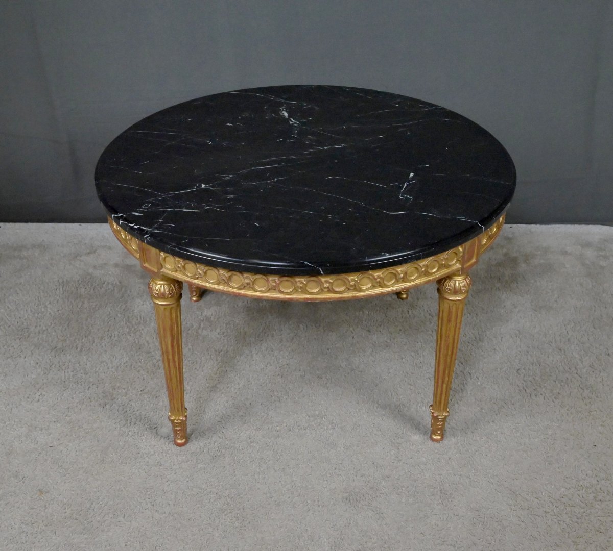 Table Marble Gold Wood-photo-2