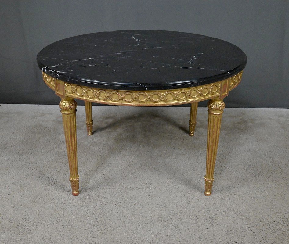 Table Marble Gold Wood-photo-3