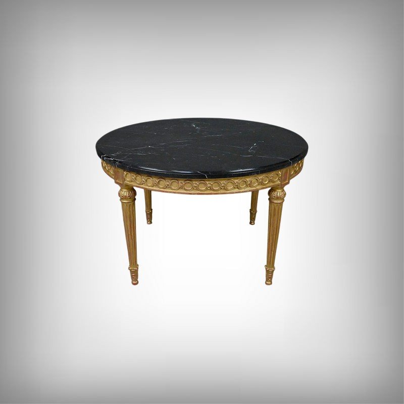 Table Marble Gold Wood