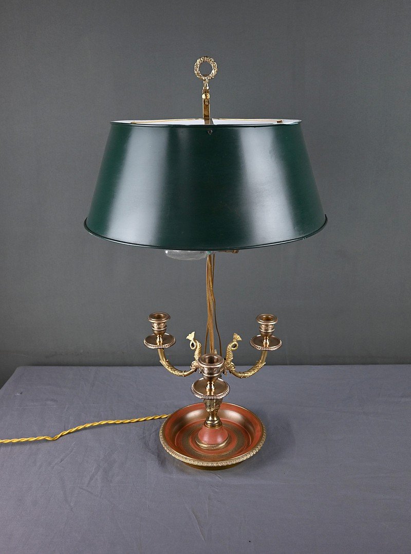 Bronze Hot-water Bottle Lamp, Restoration Style – Early 20th Century-photo-1